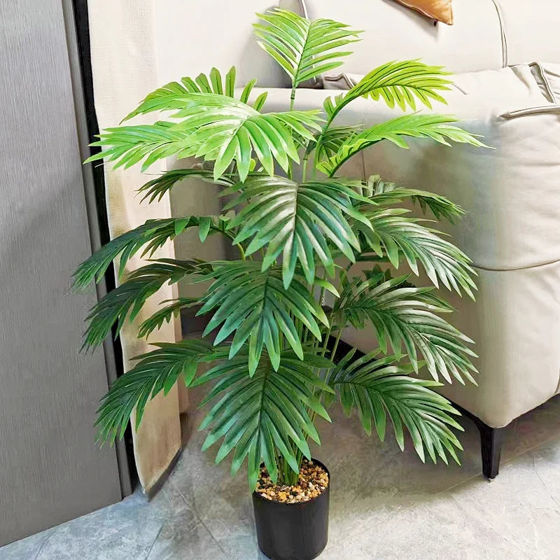 Plante artificielle palmier feuilles vertes pot moderne décoration intérieure mariage anniversaire