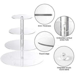 support cupcakes transparent moderne niveaux vis verticales grille 4mm epaisseur acrylique respectueux environnement
