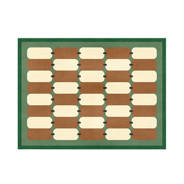 tapis table moderne rectangulaire vert marron camouflage antidérapant lavable réutilisable 30x40cm