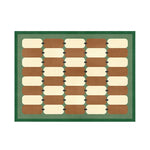 tapis table moderne rectangulaire vert marron camouflage antidérapant lavable réutilisable 30x40cm