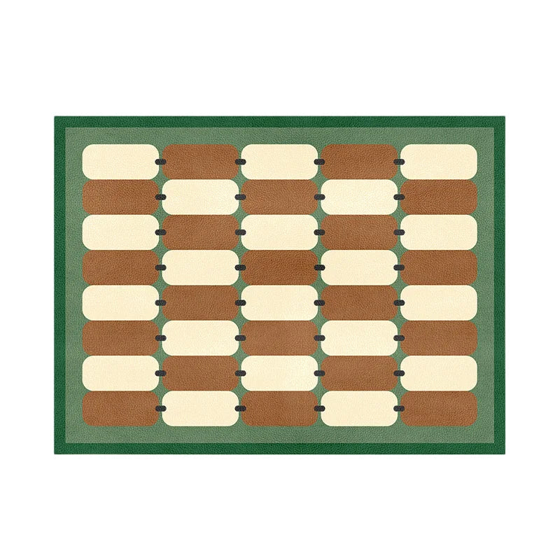 tapis table moderne rectangulaire vert marron camouflage antidérapant lavable réutilisable 30x40cm