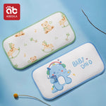 oreiller bébé imprimé animaux mignons blanc vert rose bleu coton polyester refroidissement quatre saisons