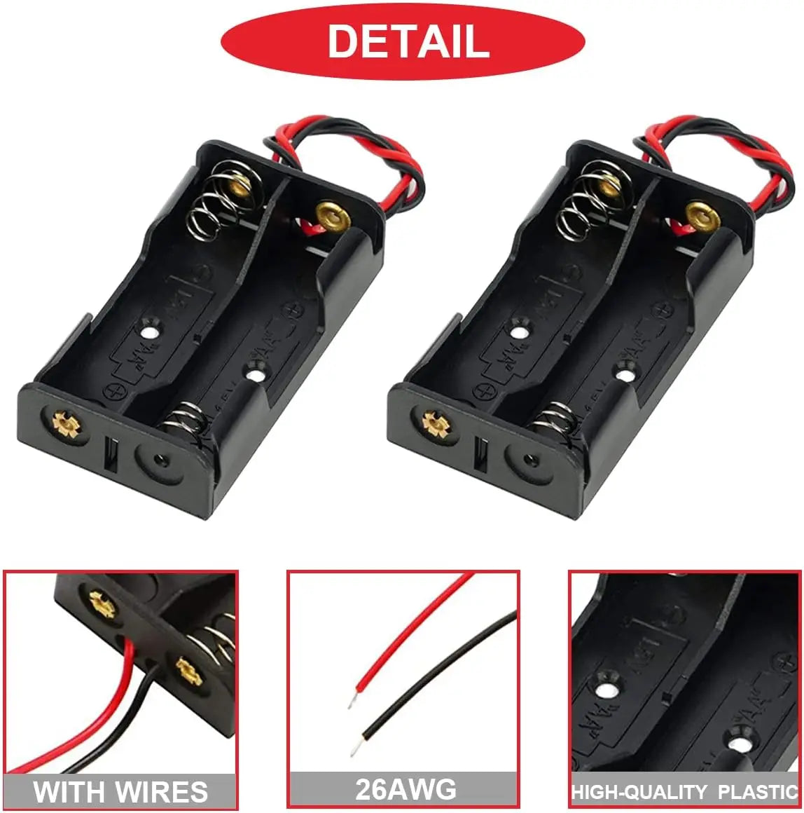 support batteries aa vis fixations boites rangement cables cuivre noir pragmatique multifonctionalité slots