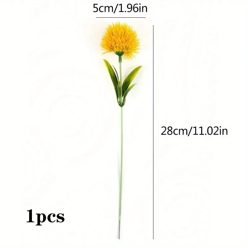 décoration intérieure fleurs artificielles dandelion bouquet moderne anniversaire mariage vert jaune blanc rose