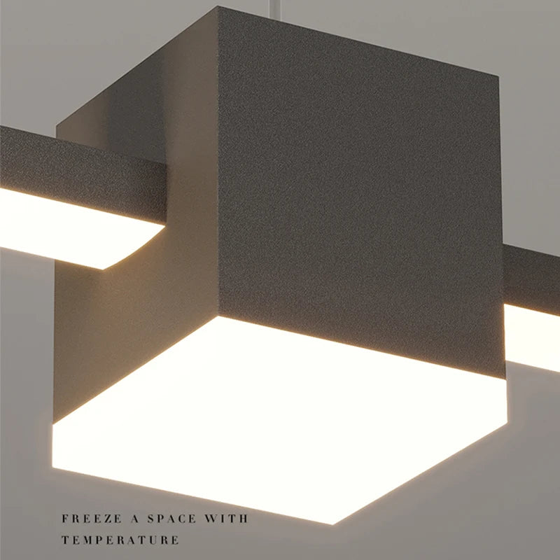 suspension lumineuse moderne led blanc noir minimaliste intérieur salon cuisine chambre restaurant