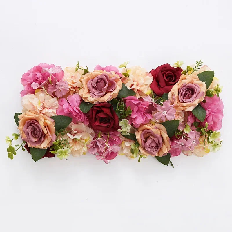 décoration murale couronne fleurs artificielles classique intérieur anniversaire mariage vert rose blanc