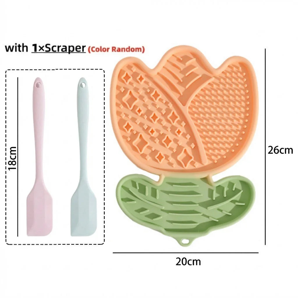 bol alimentaire animal moderne forme tulipe silicone antidéglutition antichoque