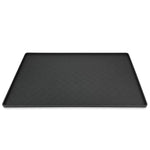 tapis nourriture animal imprimé pattes gris moderne opacité 80x60cm 60x46cm 40x30cm 29.5x18cm