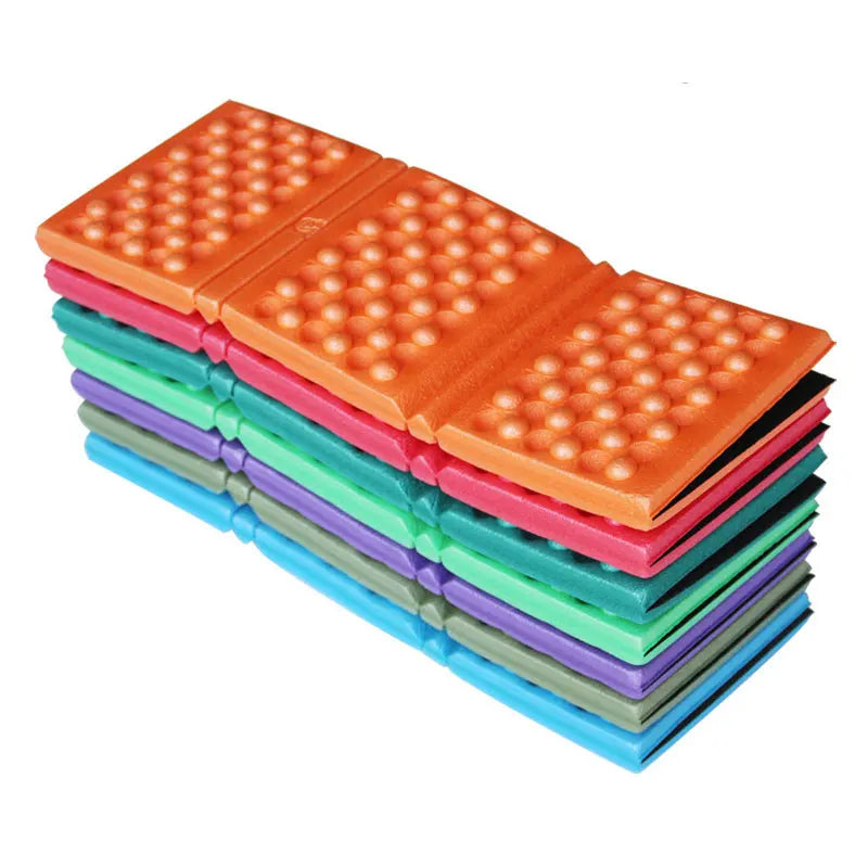 tapis sol pliable imperméable mousse pu xpe perforé orange vert bleu violet moderne camping