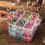 boîtes rangement bijoux transparentes plastique lisses pratiques modernes poignées détachables couleurs fil cuivre ciseaux