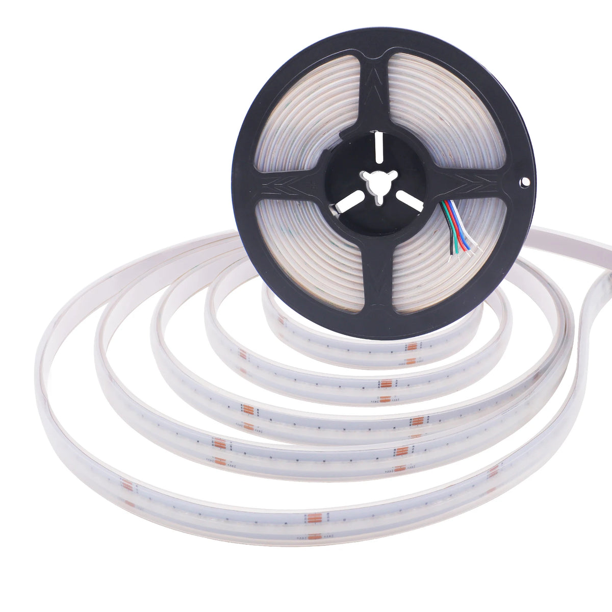 ruban led cob rgbw 24v haute densité étanche adhésif décoration intérieur extérieur moderne