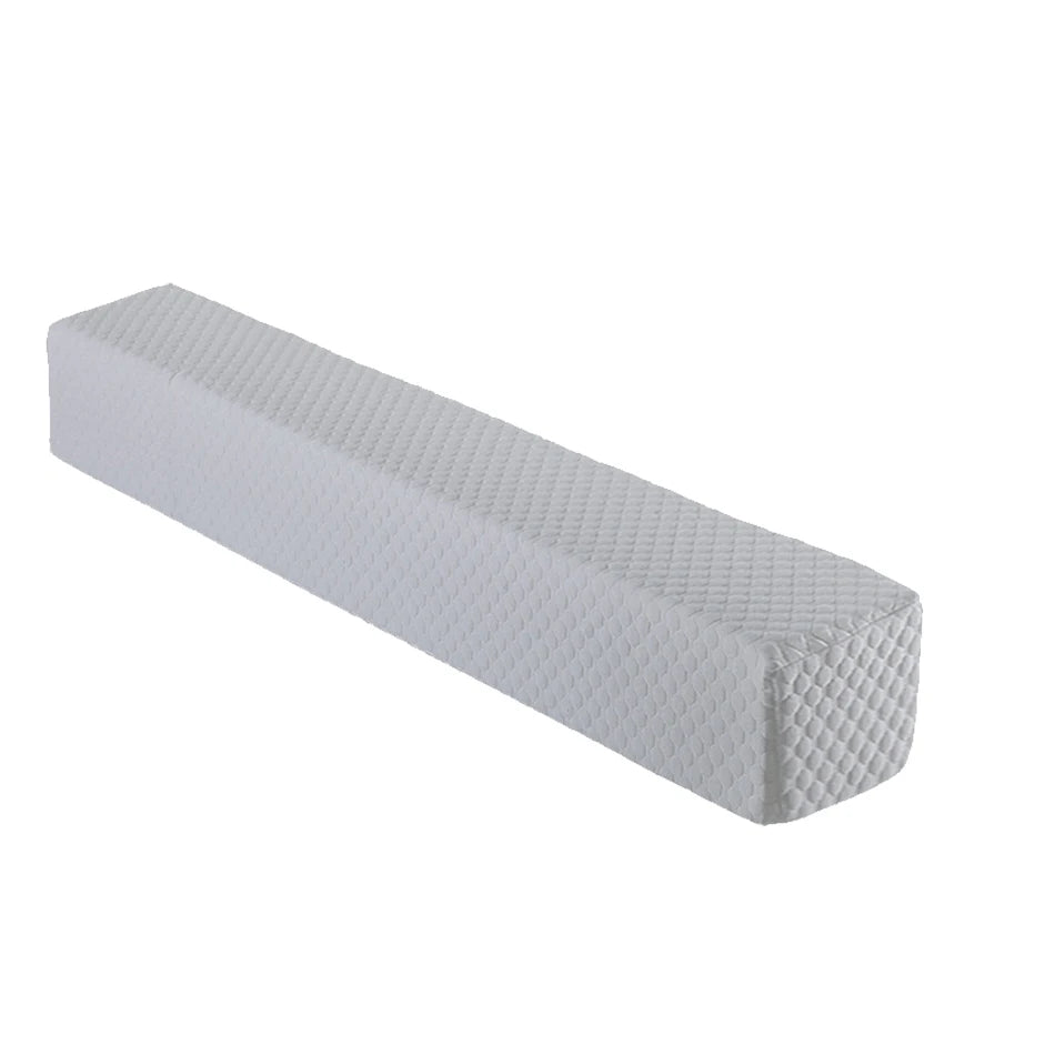 coussin lit mousse mémoire forme polyester coton solide gris clair moderne adhésif pliable 100x20x15cm