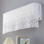 rideau climatisation blanc dentelle motifs floraux translucide classique anti poussière decoration maison