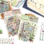 autocollants 3D traditionnels chinois multicolores détaillés opaques scrapbooking décoration journaux
