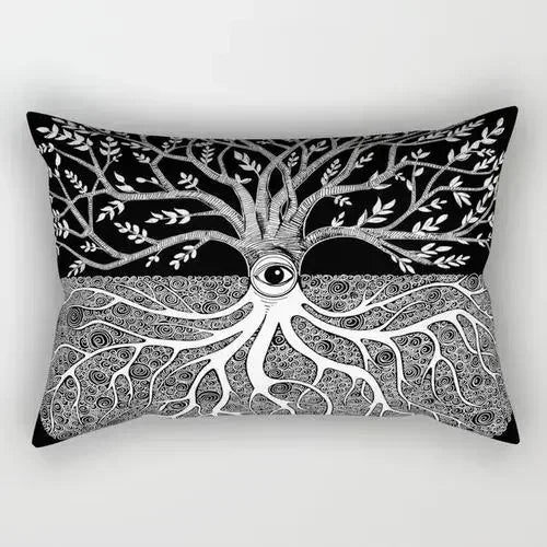 housse coussin rectangulaire décorative motif géométrique moderne canapé salon chambre chaise