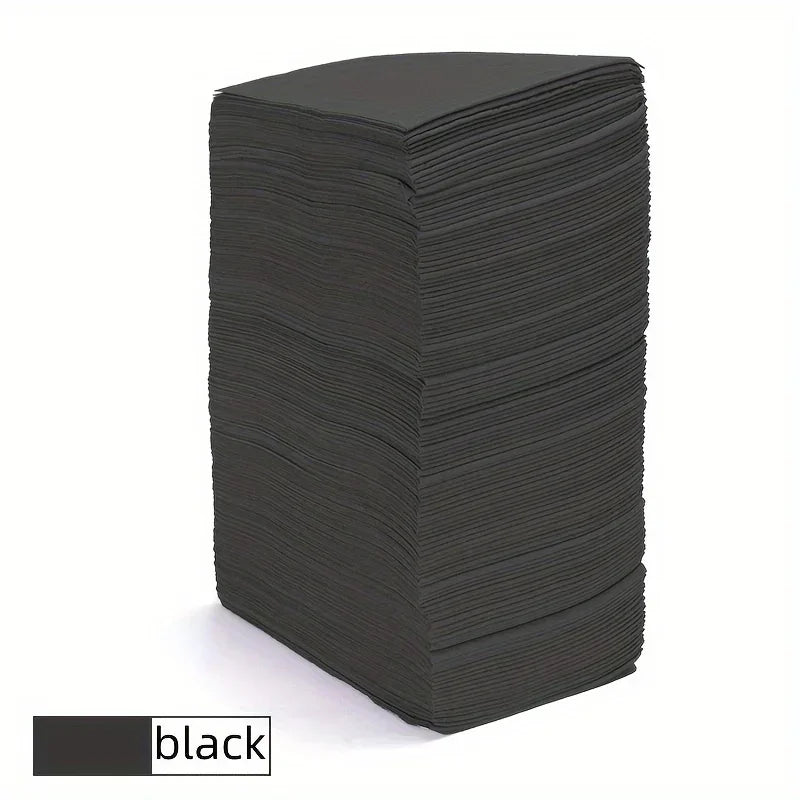 serviettes jetables simples rayures horizontales violet bleu clair noir rose pack 50 pièces