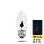 ampoule led flamme noire transparente moderne e14 e27 3500k 30000h lumens économieénergie
