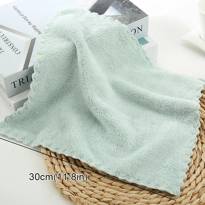 serviettes microfibre face absorption rapide vert pastel rose bleu gris beige opaques modernes