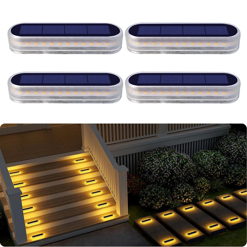 éclairage solaire escaliers terrasse 30 led blanc bleu ip68 adhésifextérieur moderne auto allumage 60249lm