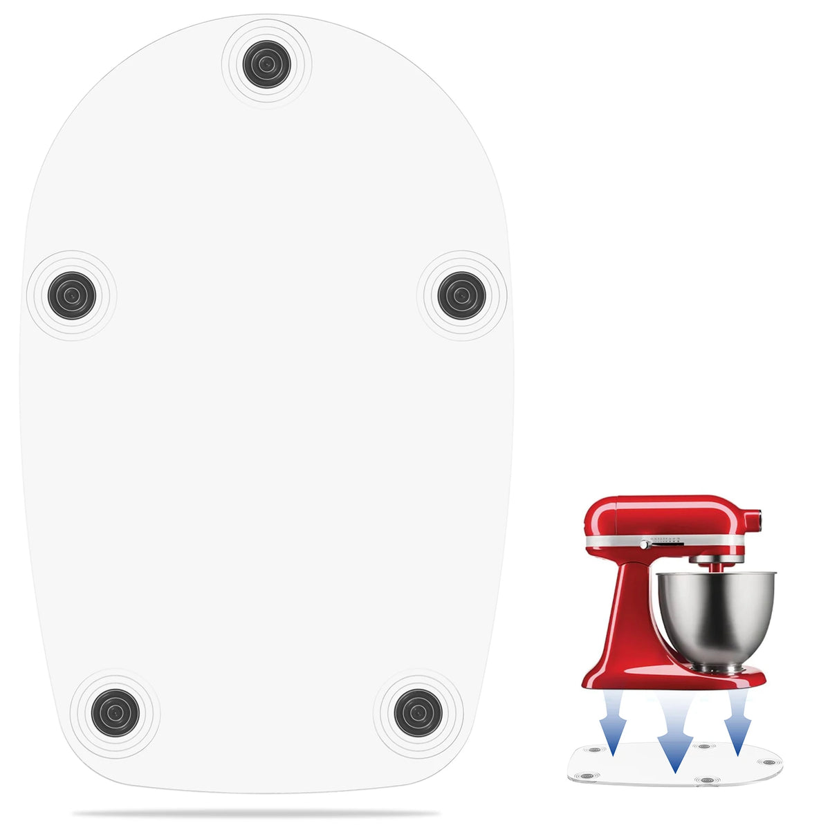 tapis coulissant mélangeur bois acrylique antidérapant planche cuisine slider mat transparent thermomix robot mixeur