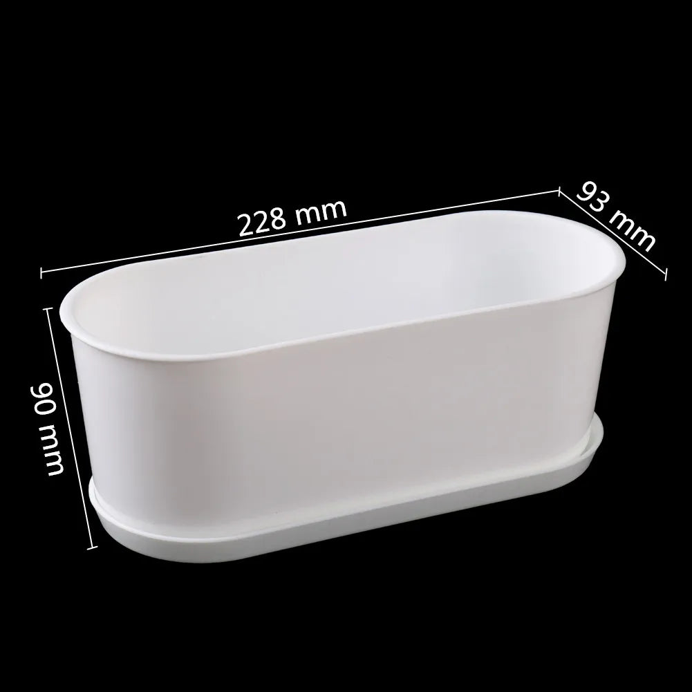pot fleurs blanc moderne plateau succulentes bonsaï plastique