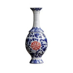 vases antiques porcelaine bleu blanc floral classique décoration intérieure vintage traditionnelpeonies handpainted officeornament