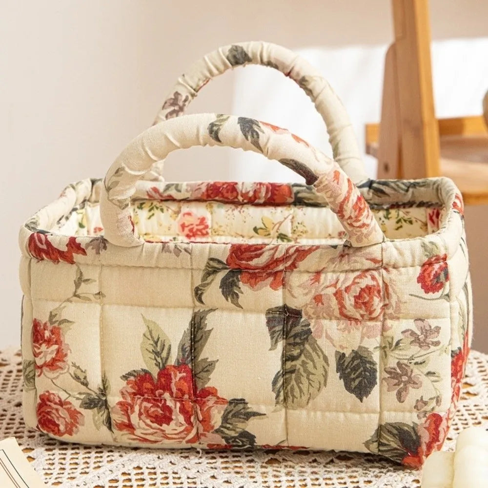 sac main motif floral patchwork multi usages poignées détachables réutilisable couleurs vives vintage porté