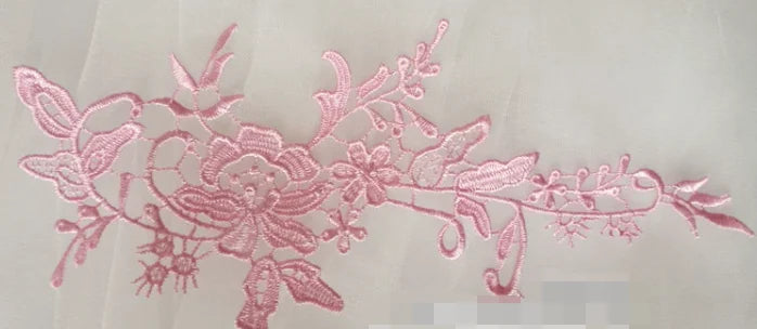 collier broderie florale polyester rouge bleu rose blanc noir floral solvable eau erotique erotique