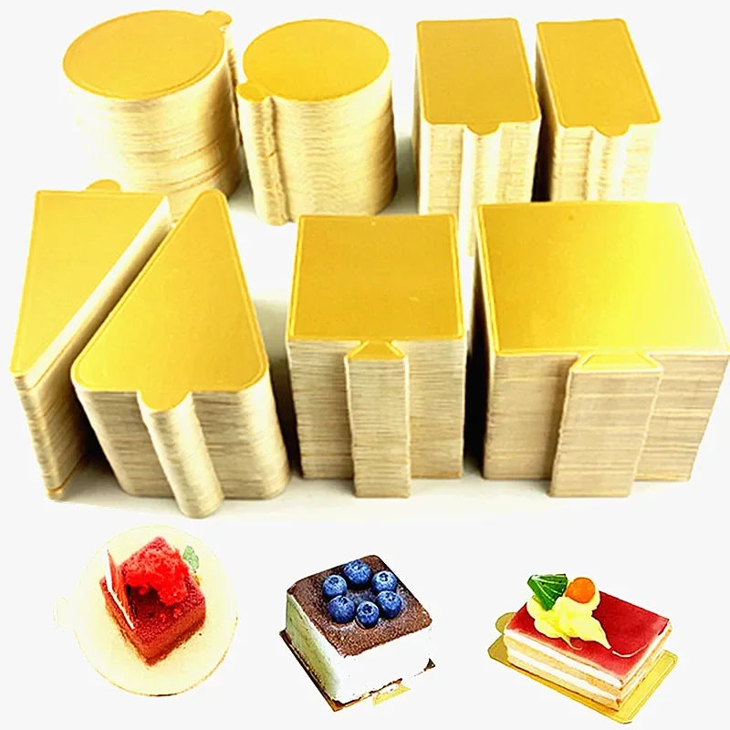 supports desserts dorés modernes kit décoration pâtisseries fêtes cupcakes gâteaux bases paper dorées