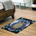 tapis crochet chouette adultes débutants texturé décoratif animalier pattern coloré facile