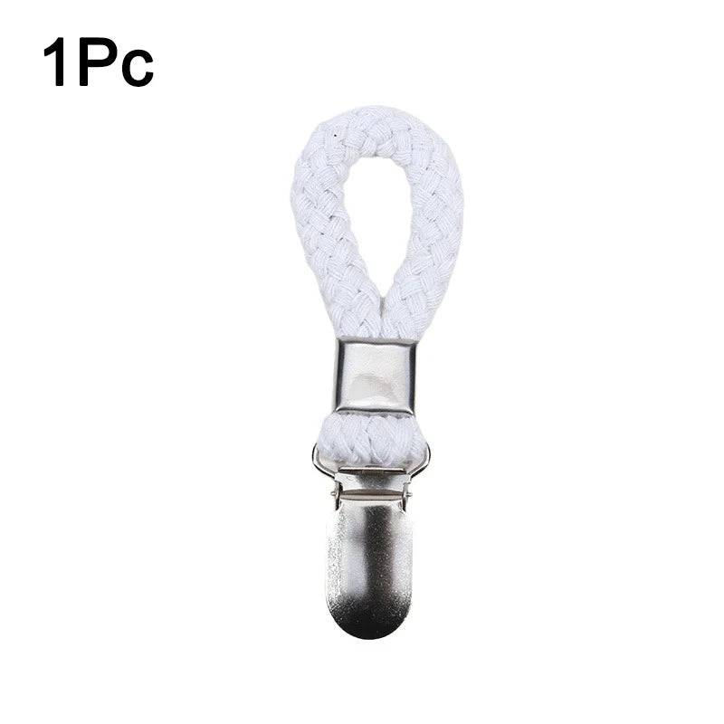 clips serviettes corde tressée acier inoxydable moderne beige blanc noir rouge vert olive