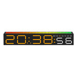 horloge led moderne réveil numérique lumière ambiance barre rythmique couleur réglable
