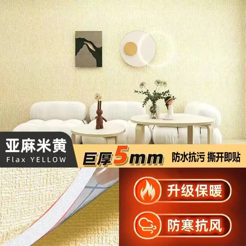 sticker mural auto adhésif texture alvéolée moderne beige blanc bleu isolation intérieure anti froid