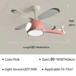 ventilateur intelligent enfants bois lumières led hélicoptère moderne télécommande