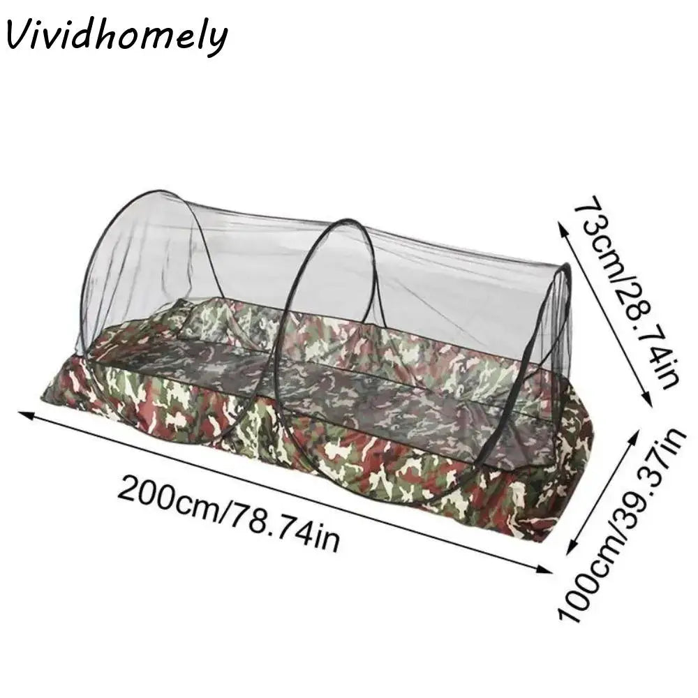 tente lit camouflage portable anti moustiques extérieure campement unisexe polyester moderne