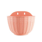 panier suspendu tissé moderne blanc bleu clair rose orange grille protection