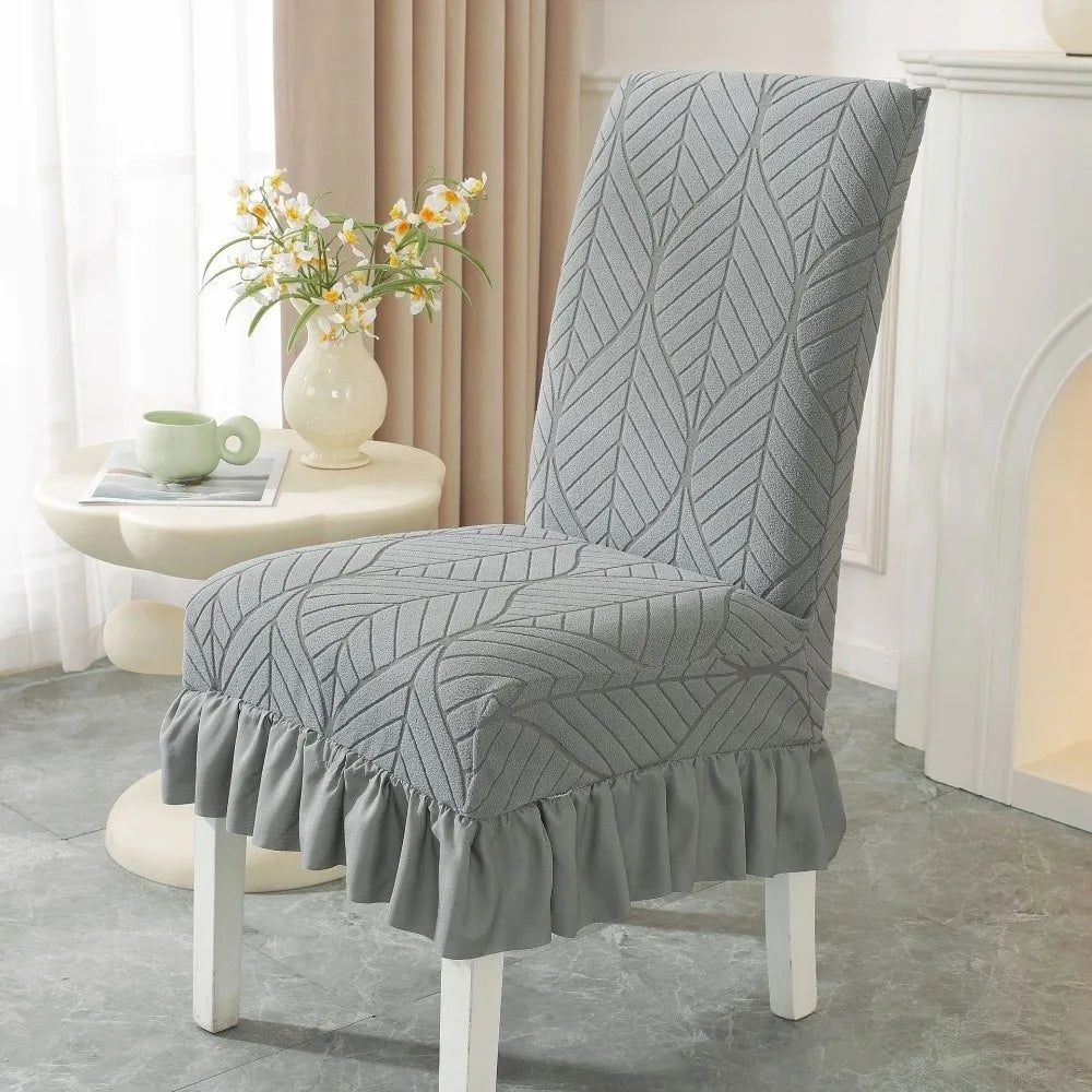 housse chaise classique rayures vert clair beige gris bleu marine polyester coton ruffles