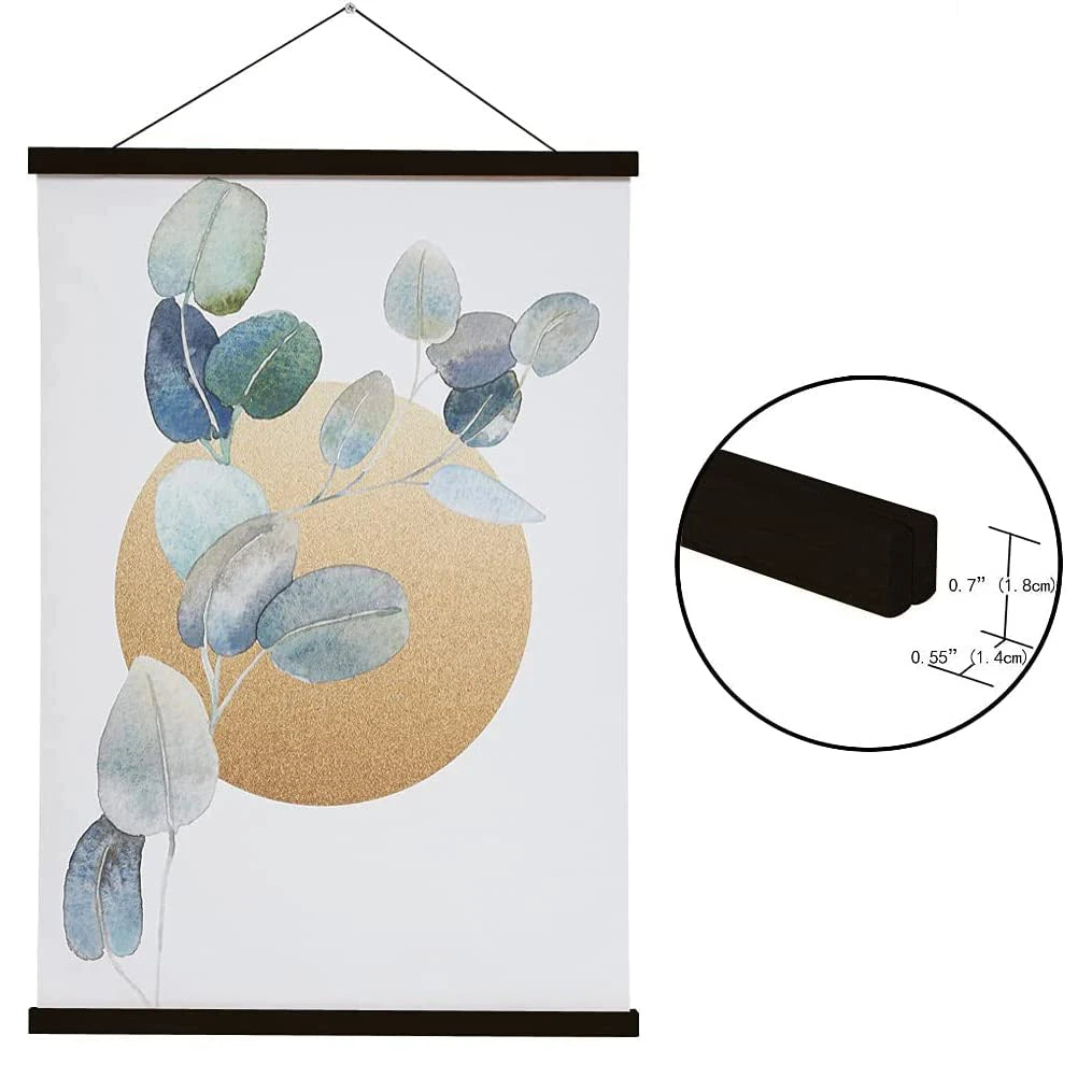 cadre mural magnétique bois moderne poster imprimé magnets tringles photo
