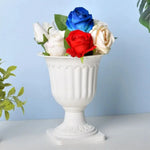 vases decoratifs fleurs europeen classique blanc motifs cannelés differentes tailles salon deco
