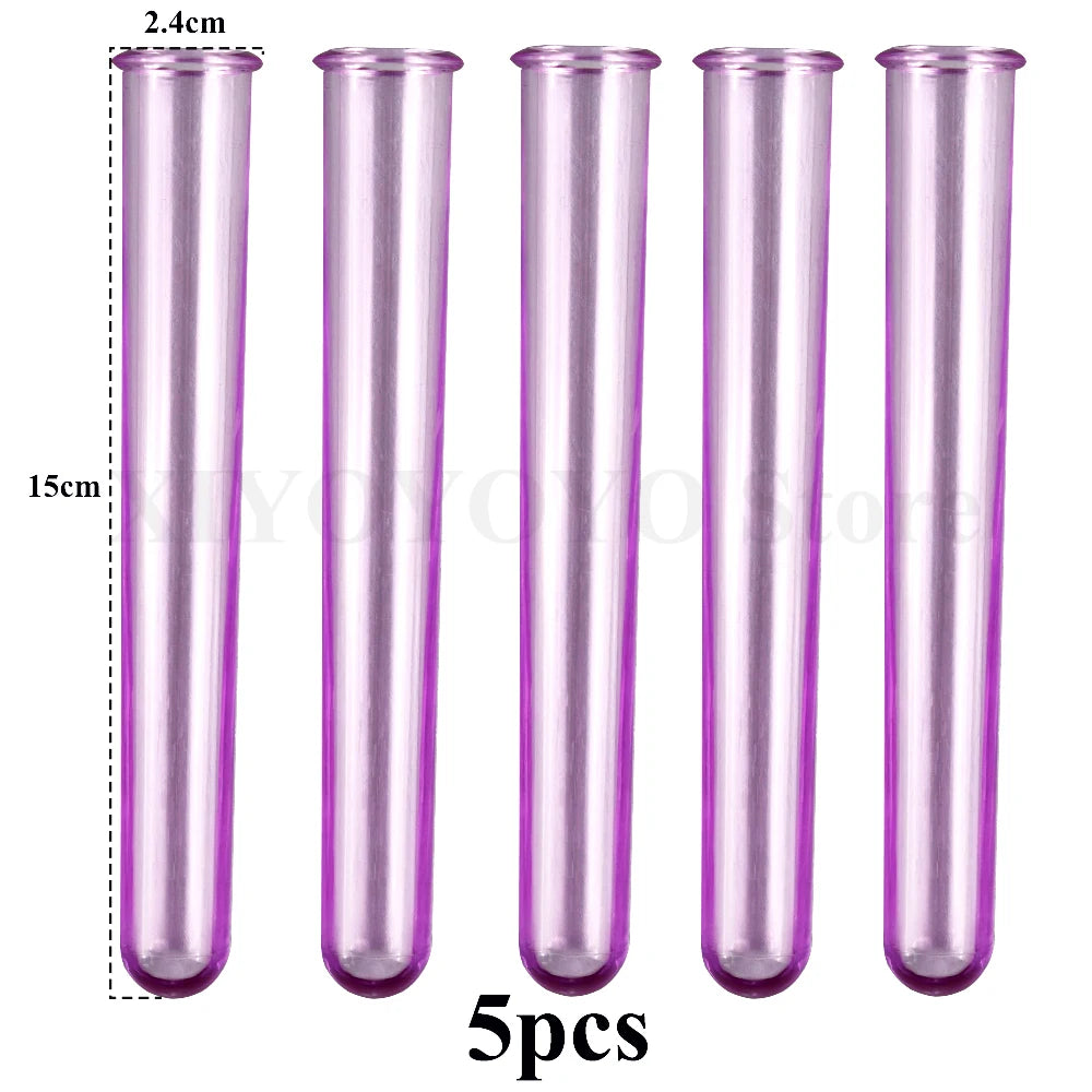 vases tubes essai transparent blanc bleu violet orange decoration maison hydroponie plantes fabrication minimaliste