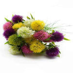 bouquet fleurs artificielles dandelion moderne minimaliste anniversaire mariage décoration intérieure extérieure blanc vert rose