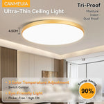 lampe led moderne blanc doré ajustement trichromatique économie énergie