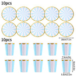 assiettes gobelets papier jetables motifs floraux fête anniversaire mariage décoration