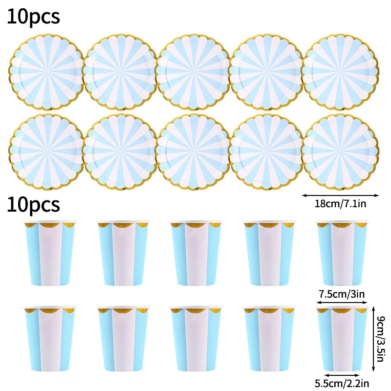 assiettes gobelets papier jetables motifs floraux fête anniversaire mariage décoration