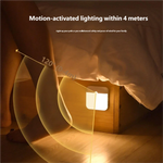 lampe led veilleuse détecteur mouvement rechargeable usb blanc moderne adhésif chambre cuisine