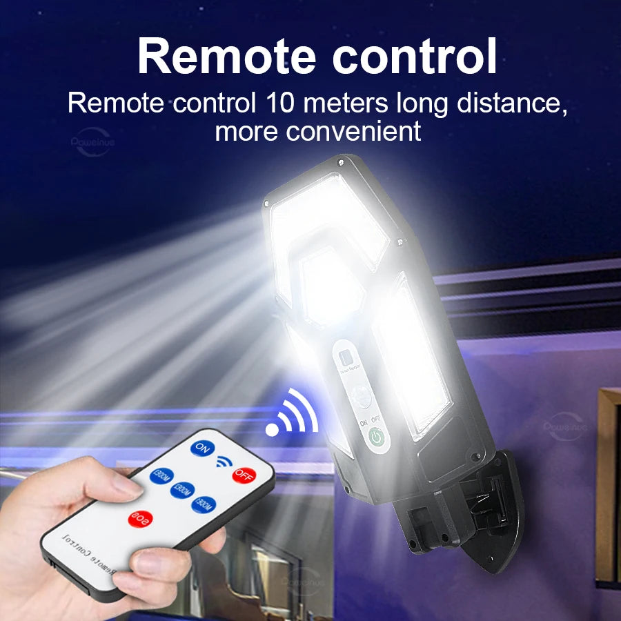 lampe solaire extérieure ip65 led moderne télécommande détecteur mouvement étanche noir