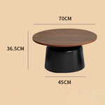 table basse moderne minimaliste bois rond marocain artificial board centralisée