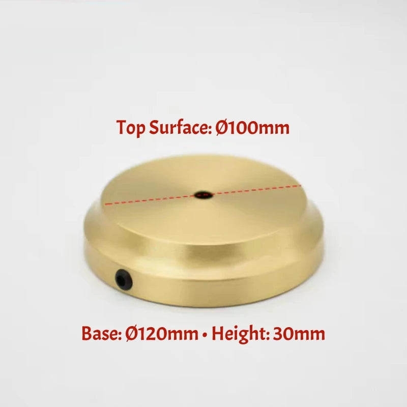 base lampe cuivre doré moderne lisse brillant 100mm 222mm 30mm 40mm