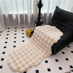 tapis blanc moderne peluche douce imitation fourrure salon chambre décoration maison