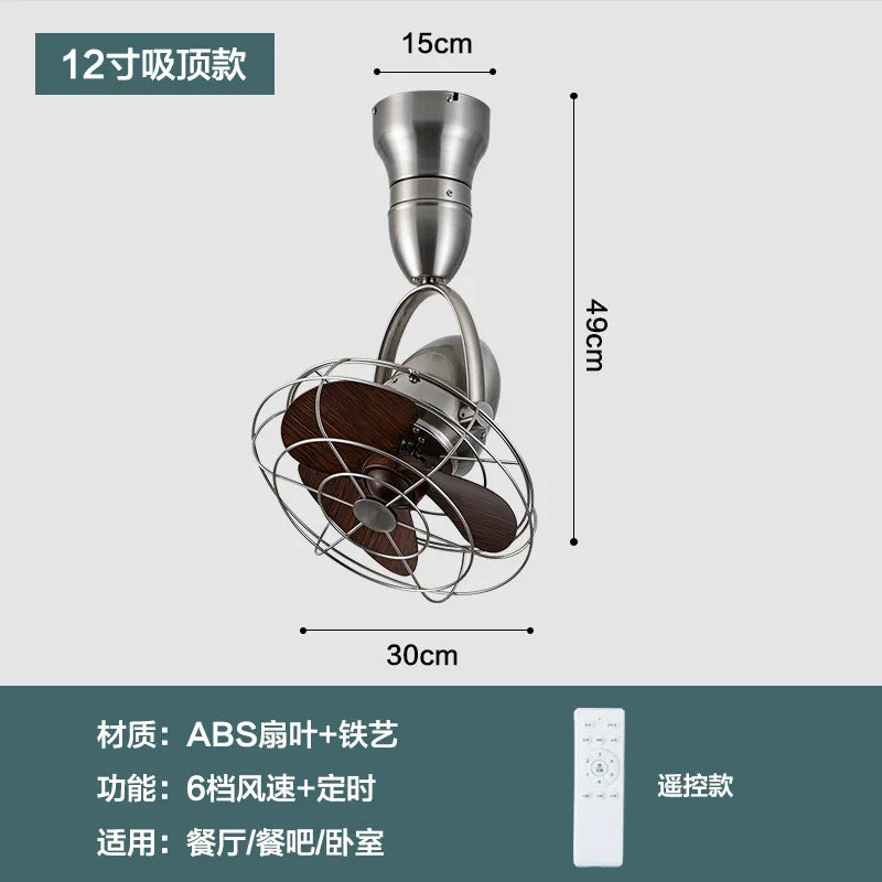 ventilateur suspendu moderne noir bois naturel minimaliste salon cuisine